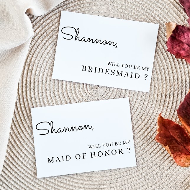 Elegant werden Sie meine Bridesmaid-Vorschlagskart Einladung (Von Creator hochgeladen)
