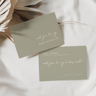 Elegant werden Sie meine Bridesmaid-Vorschlagskart Einladung