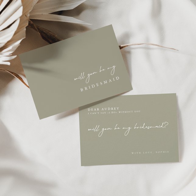 Elegant werden Sie meine Bridesmaid-Vorschlagskart Einladung (Von Creator hochgeladen)