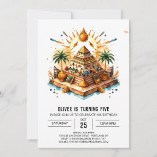 Elegant Whimsical Custom Pyramids Geburtstag Einladung
