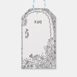 Elegant Whimsical Garden Door Wedding Geschenkanhänger