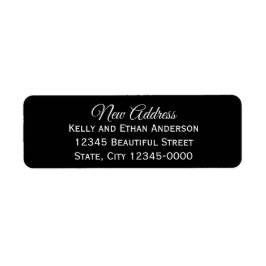 Elegant White and Black New Address