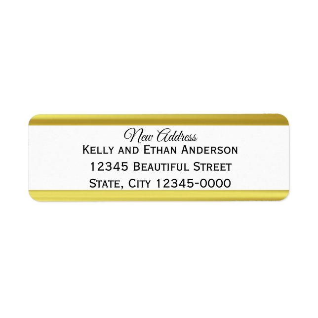 Elegant White and Imitate Gold Neue Adresse (Vorne)