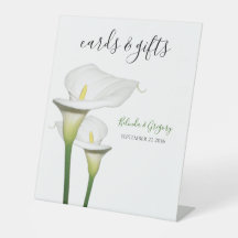 Elegant White Calla Lilies Wedding Cards & Gifts