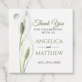 Elegant White Calla Lily Blume Blumenbeweis Vielen Geschenkanhänger