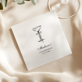 Elegant White Champagne Party Serviette