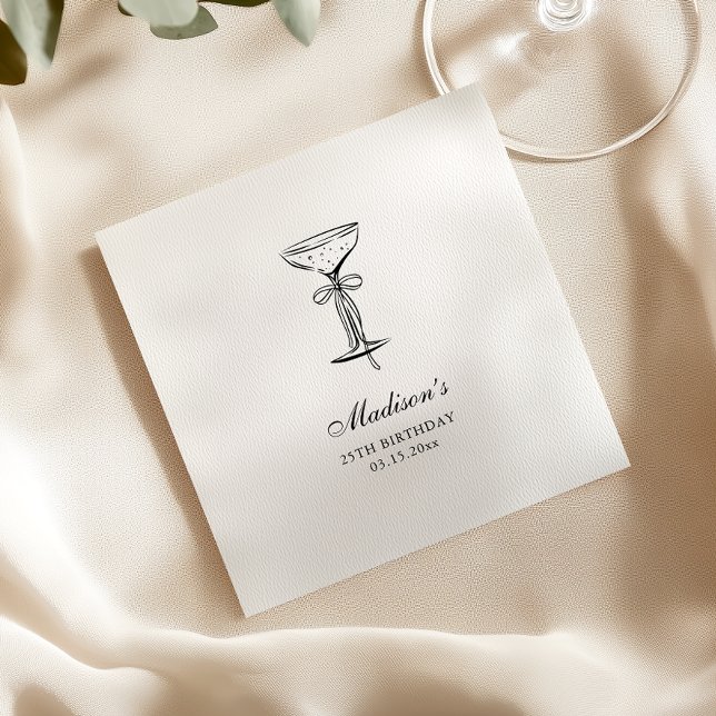 Elegant White Champagne Party  Serviette (Von Creator hochgeladen)