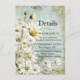 Elegant White Daisy Begleitkarte