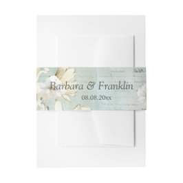 Elegant White Daisy Wedding Einladungsbanderole