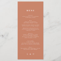 Elegant White Dusty Orange + Terracotta Monogram