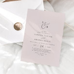 Elegant White Floral Coordinated | Blush Wedding Einladung<br><div class="desc">Diese elegante, weiße, florale Koordinate blush Hochzeit Einladung ist perfekt für eine einfache Hochzeit. Das minimalistisch rot-rosa Design besticht durch extravagant romantische Typografie mit modernem Glamour-Stil. Anpassbar in jeder Farbe. Behalt das Design minimal und elegant, wie es ist, oder personalisiere es durch Hinzufügen von eigenen Grafiken und Kunstwerken. Personalisieren Sie...</div>