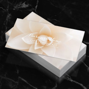 Elegant White Floral Salon Gift Certificate Rabattkarte