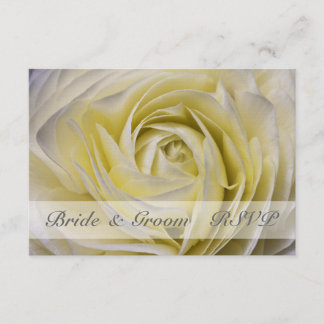 Elegant White Floral Wedding RSVP