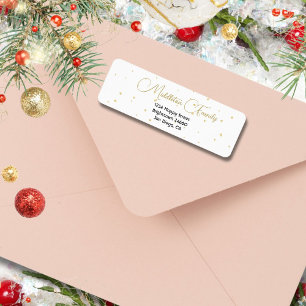 Elegant White Gold Confetti Weihnachten