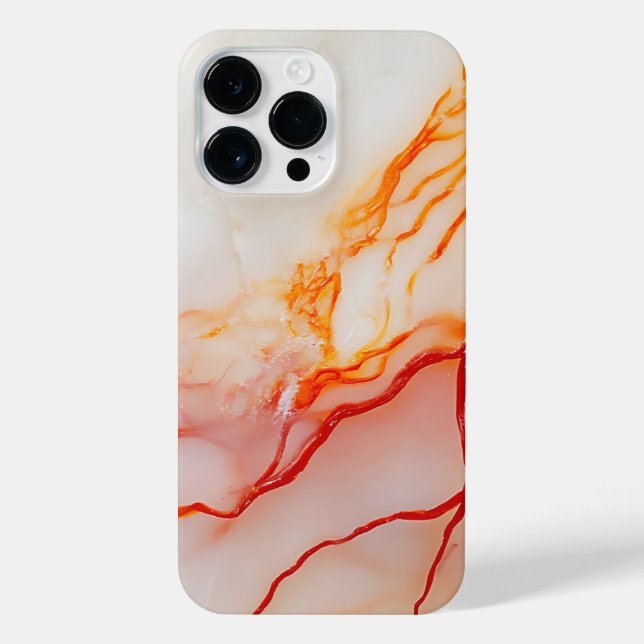 Elegant White & Gold Marble Pattern iPhone Hülle (Rückseite)