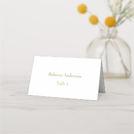 Elegant White & Gold Place card Platzkarte
