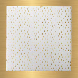 Elegant White Gold Raindrops Fliese
