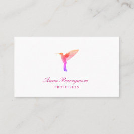 Elegant White Hummingbird Visitenkarte