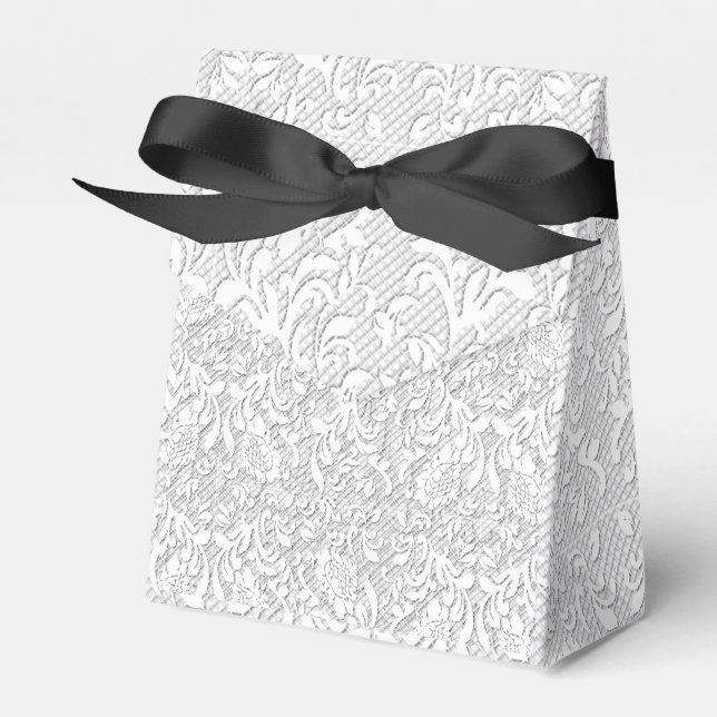 Elegant White Lace Geschenkschachtel (Vorderseite)