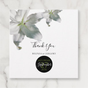 Elegant White Lilies Wedding Gift Geschenkanhänger