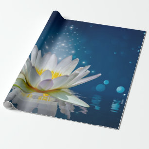 Elegant White Lotus Geschenkpapier