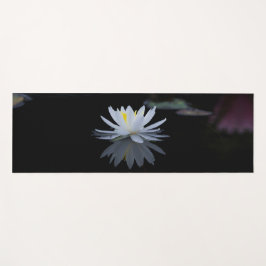 Elegant White Lotus, Schwarz Yogamatte