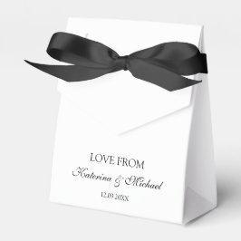 Elegant White Minimalistisch Wedding Script Gesche Geschenkschachtel
