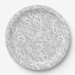 Elegant White Pappteller
