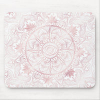 Elegant White Rose Gold Eye Sun Moon Mandala