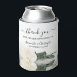 Elegant White Rose Romantic Wedding Vielen Dank Dosenkühler<br><div class="desc">Diese schönen Dosenkühlen sind eine lustige und nachdenkliche Art, um Ihren Hochzeitsgästen zu danken. Sie zeichnen sich durch ein elegantes Schriftbild aus, und ein Single, das lange Elfenbein oder eine weiße Rose auf der Seite liegt und in einem Wasserbecken reflektiert wird. Der Titel lautet: Danke, dass du mit uns gefeiert...</div>