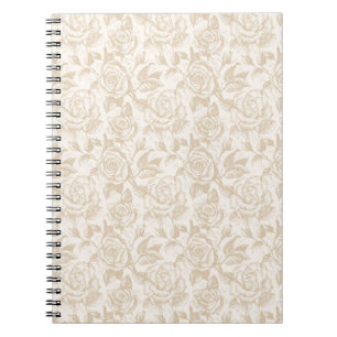 Elegant White Roses Notizblock