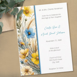 Elegant White SnowDrop Einladung zur Hochzeit