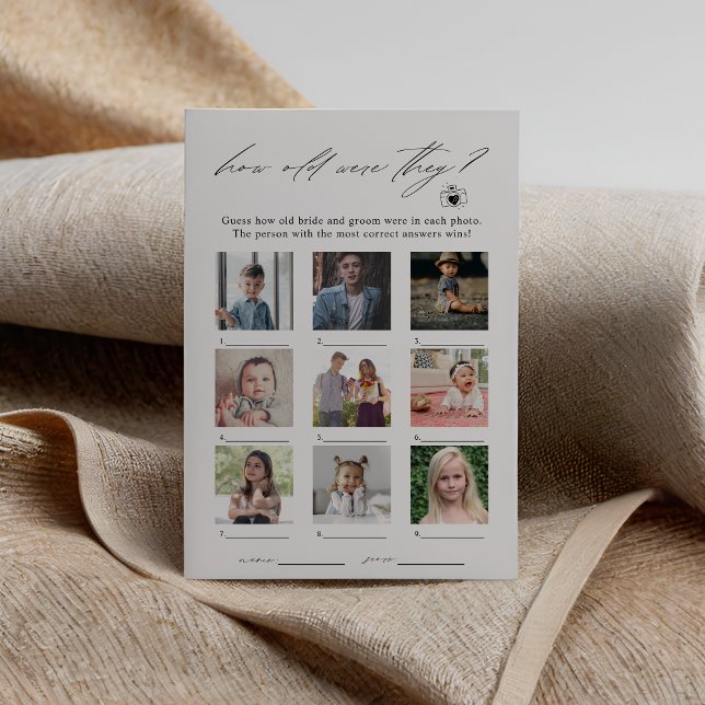 Elegant wie alt sie waren Foto-Spielkarte Einladung (Von Creator hochgeladen)