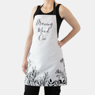 Elegant Wild Blume Doodles Schürze