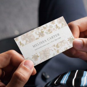 Elegant Wild Blume Einfach Minimalistisch Classic Visitenkarte