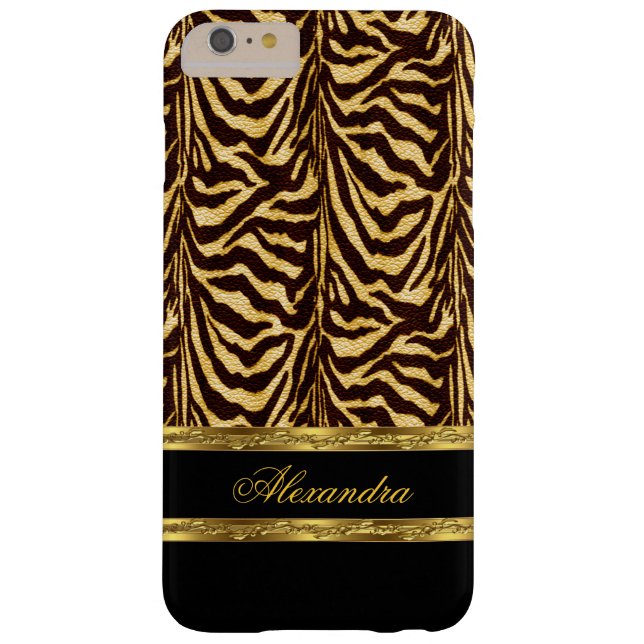 Elegant Wild Zebra Black and Gold Case-Mate iPhone Hülle (Rückseite)