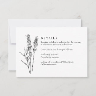 Elegant Wildflower Boho Wedding RSVP Card Karte