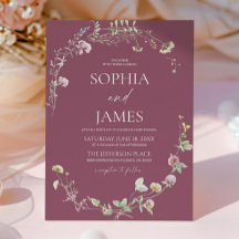 Elegant Wildflower Floral Frame Wedding