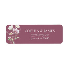 Elegant Wildflower Floral Wedding Return Address
