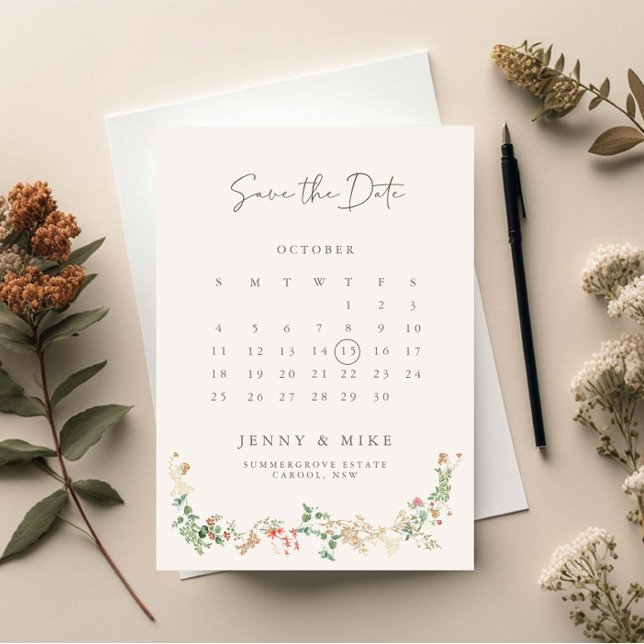 Elegant Wildflower Garden Floral Einladung (Von Creator hochgeladen)