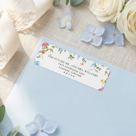 Elegant Wildflower Wedding Return Address