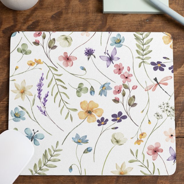 Elegant Wildflower Wild Flower Floral Mousepad (Von Creator hochgeladen)