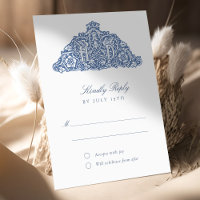 Elegant William Morris Inspiriert RSVP Card Weddin