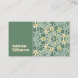 Elegant William Morris Jasmine Floral Visitenkarte