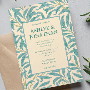 Elegant William Morris Willow Pattern Wedding Einladung