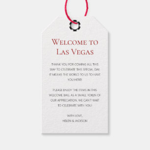Elegant Willkommen bei Las Vegas Wedding Willkomme Geschenkanhänger