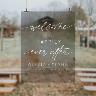 Elegant Willkommen in unserem glücklichen aller Ze Acrylschild