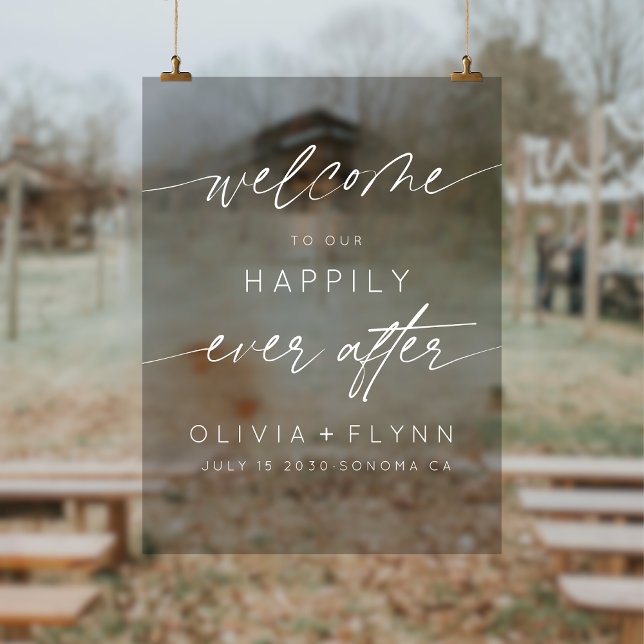 Elegant Willkommen in unserem glücklichen aller Ze Acrylschild (Von Creator hochgeladen)