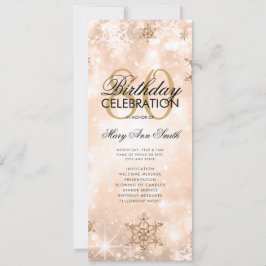Elegant Winter 80 Geburtstag Programm Rose Gold Me