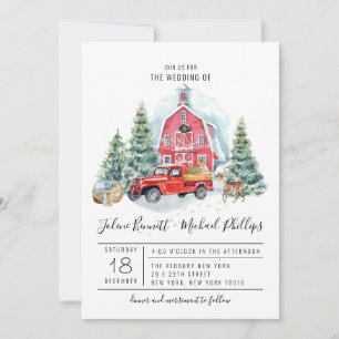 Elegant Winter Barn Wasserfarbenhochzeit